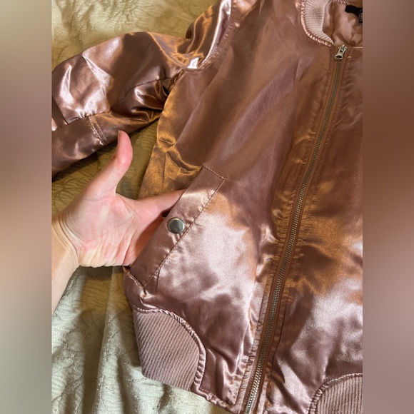Metallic Pink Bomber Jacket - Picture 10 of 12